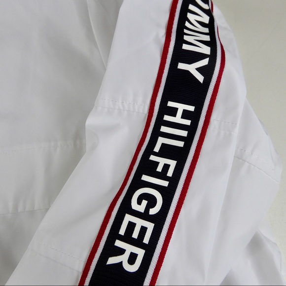 Tommy Hilfiger Hooded Anorak Rain Jacket NWT White - Picture 7 of 10